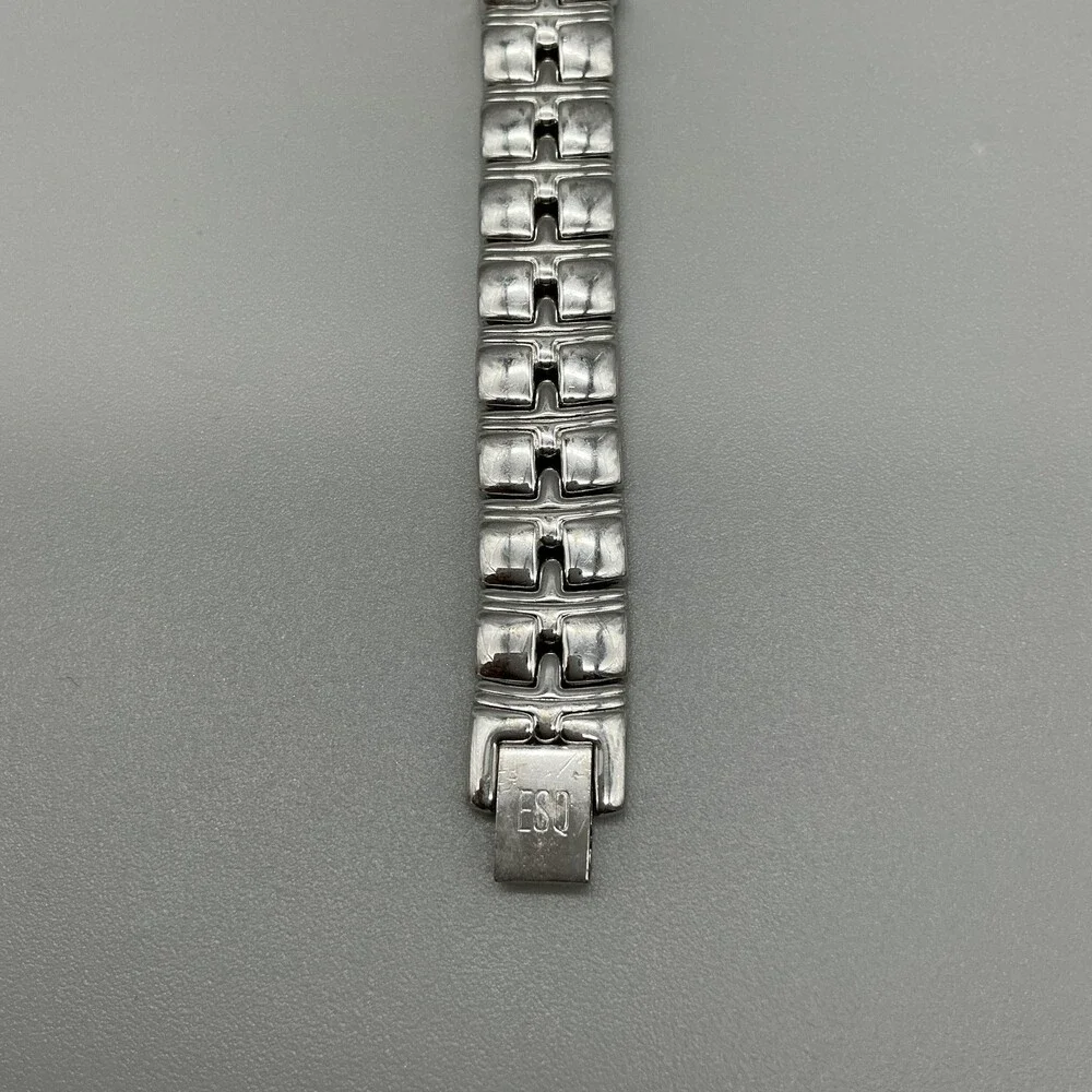 ESQ Swiss E5126 Womens Watch 24mm MOP Dial Stainless Band New Battery 7.5